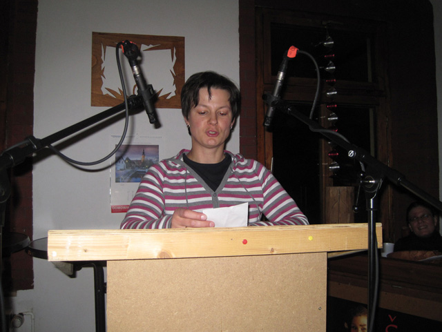 Franciska Rachelina zanjese w lawdiciji dźaknu baseń za poradźeny wječor na literarnym konopeju.